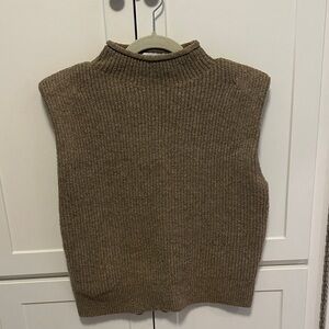Lush Brown Sleeveless Sweater